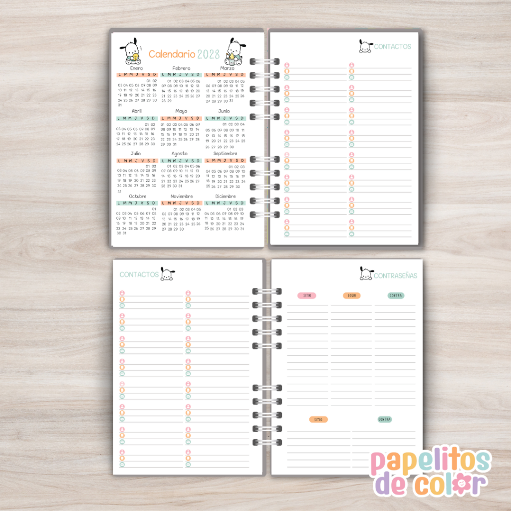 📔 Agenda Pochaco Semanal 2027 ✨