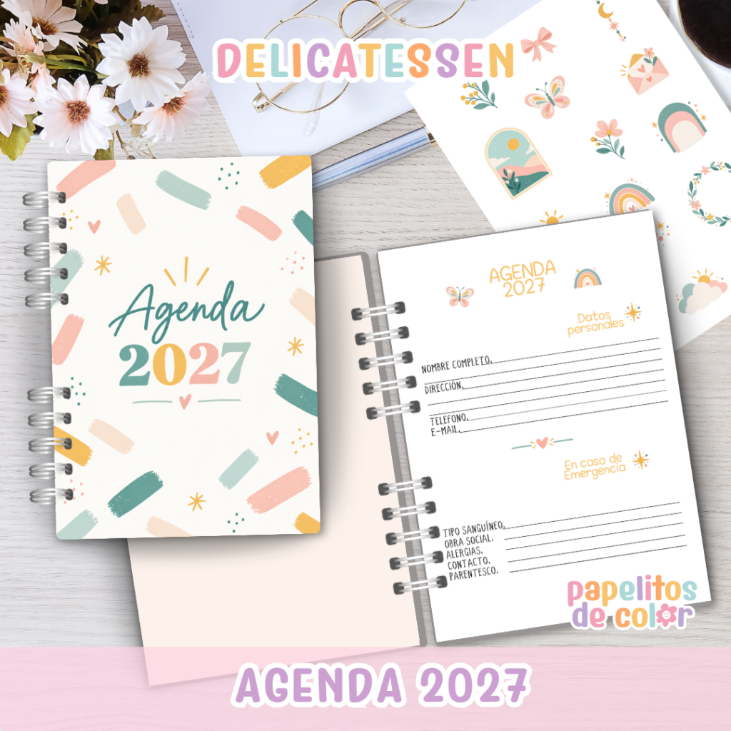✨ Agenda Delicatessen 2027 – Semanal 📖💖