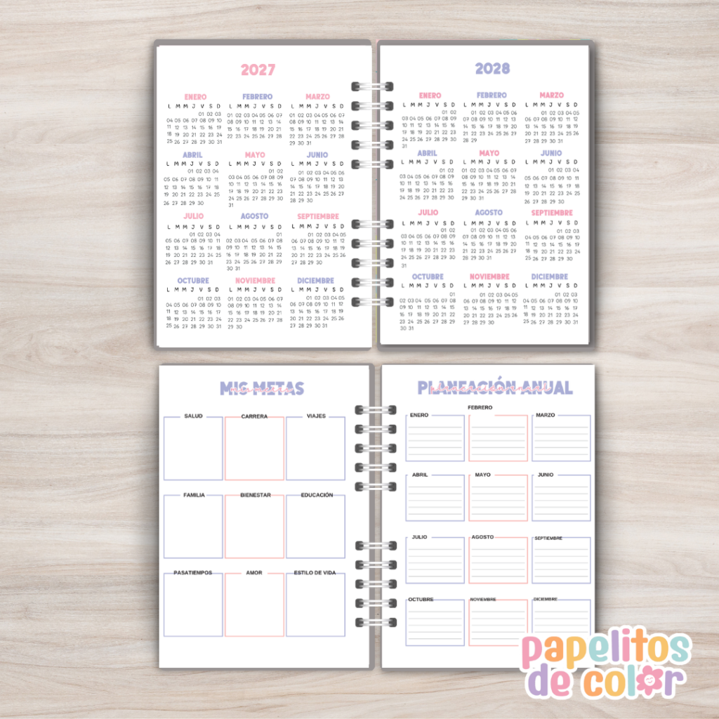 🦋 Agenda Semanal Mariposa 2027 ✨