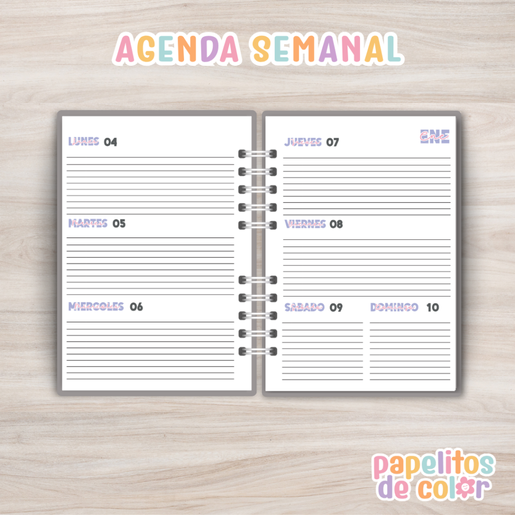 🦋 Agenda Semanal Mariposa 2027 ✨