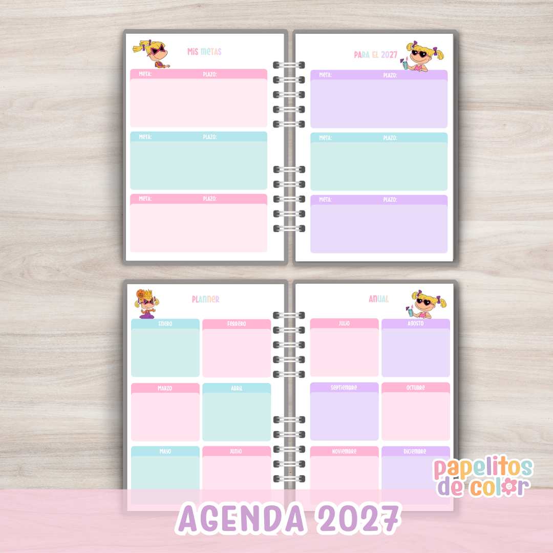🌸 Agenda Angélica Semanal 2027 🌸