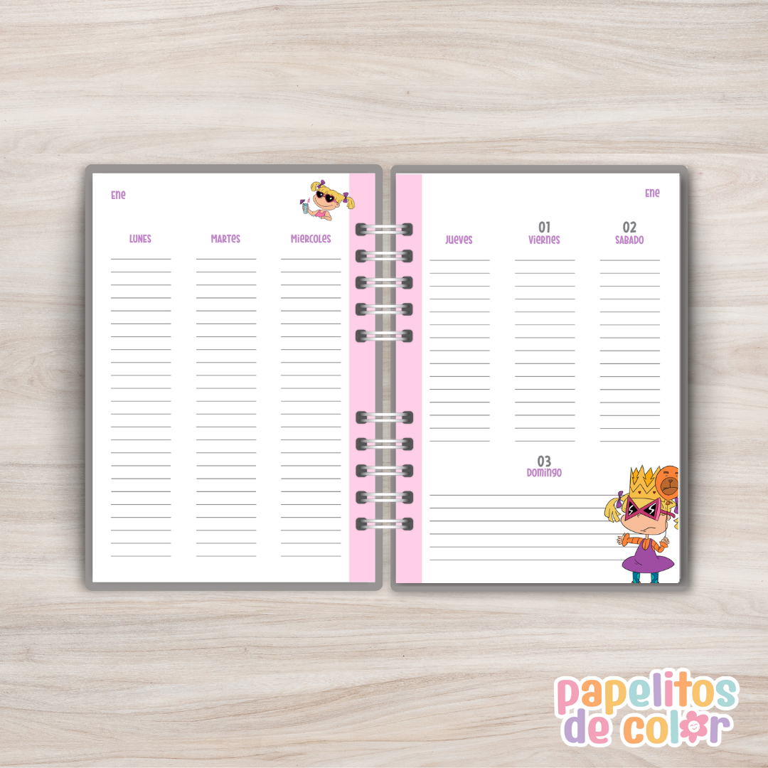 🌸 Agenda Angélica Semanal 2027 🌸