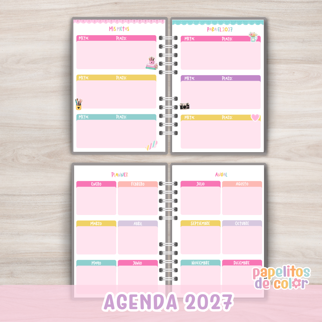 ✨ Agenda Brillar Diaria - 2027 ✨