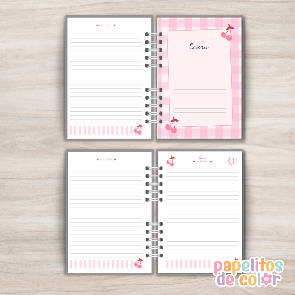 🍒 Agenda Cerezas - Diaria 2027 🍒