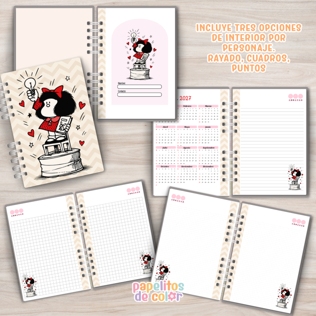 📚 Cuadernos A4 Mafalda 2027