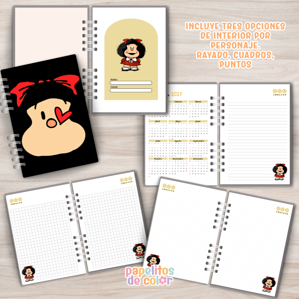 📚 Cuadernos A4 Mafalda 2027