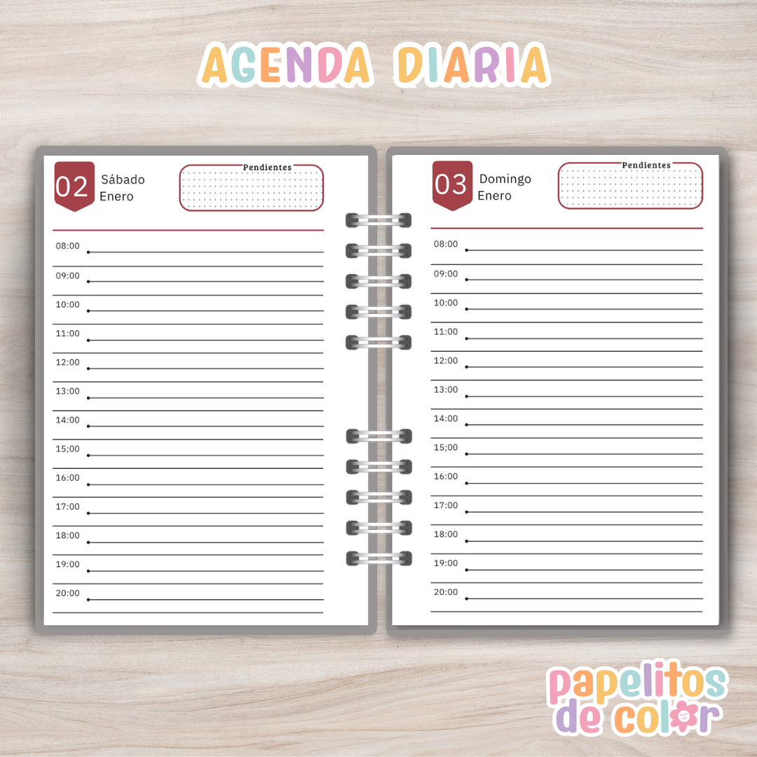 📘 Agenda Diaria Masculina 2027