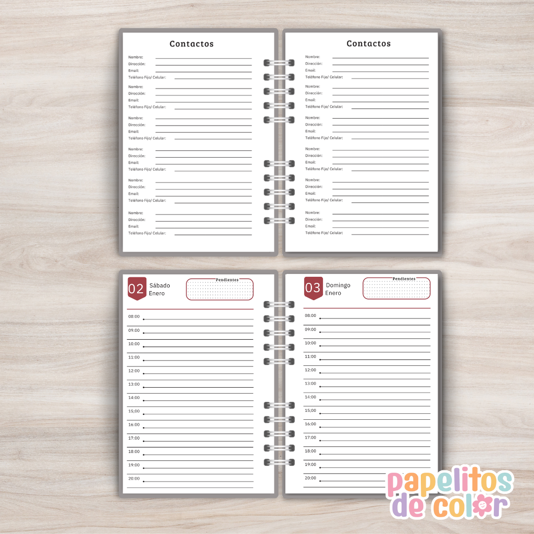 📘 Agenda Diaria Masculina 2027