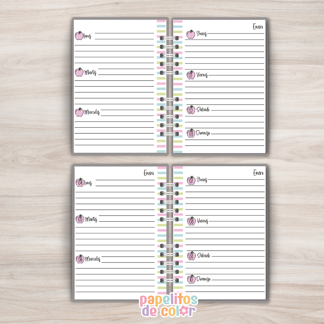 Agenda Maestra Semanal 2027 ✨📚