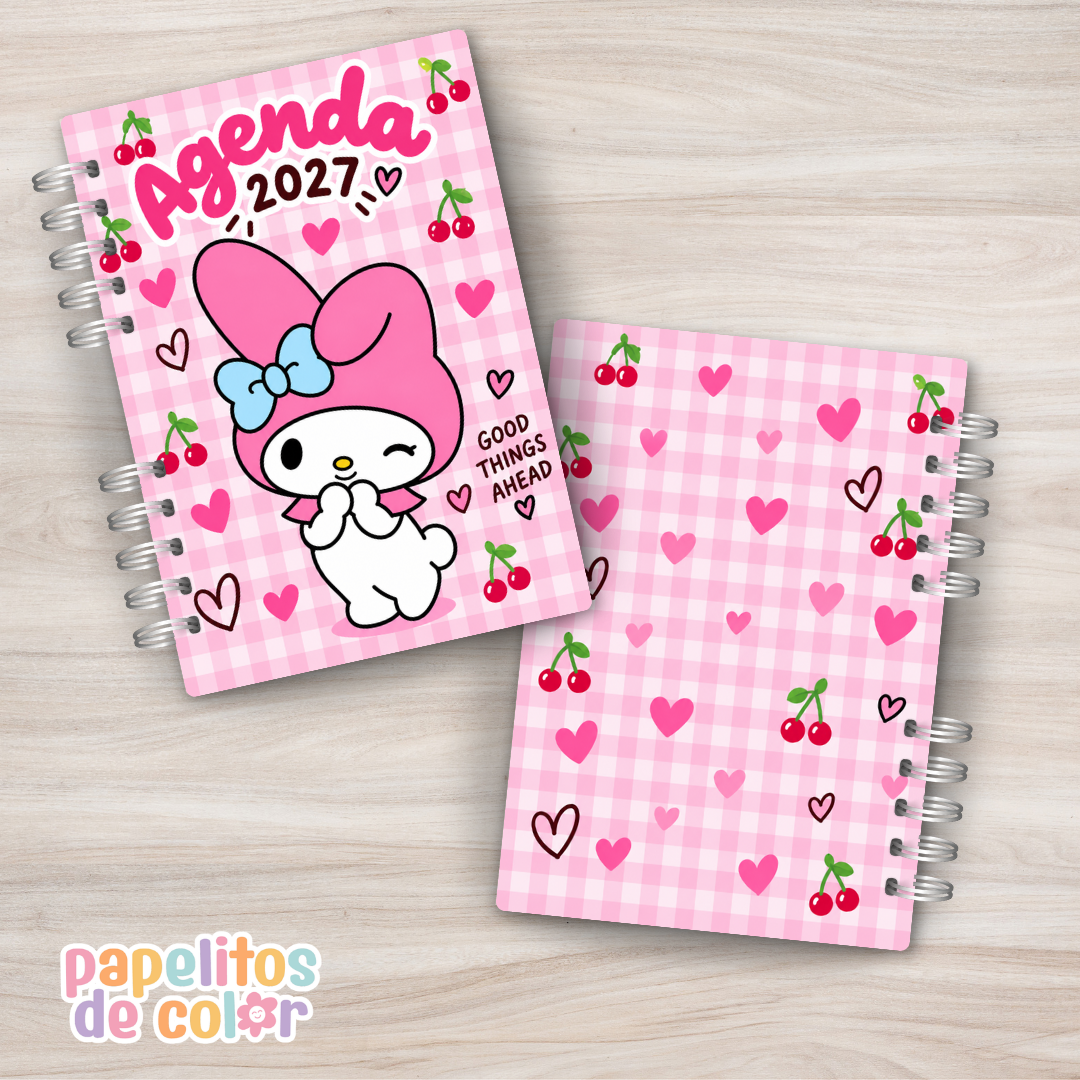 🎀Agenda Semanal My Melody 2027 🌸