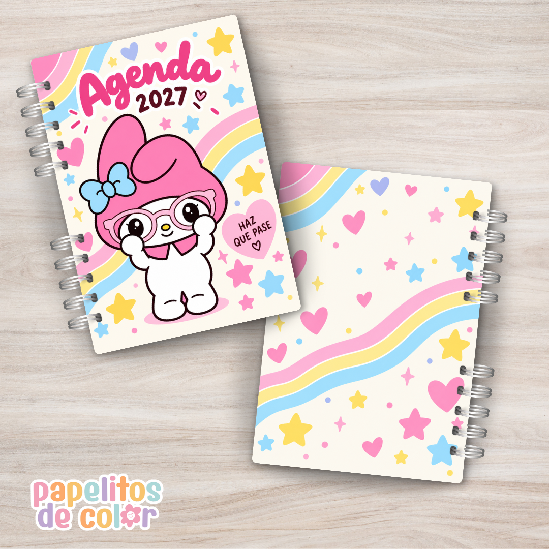 🎀Agenda Semanal My Melody 2027 🌸