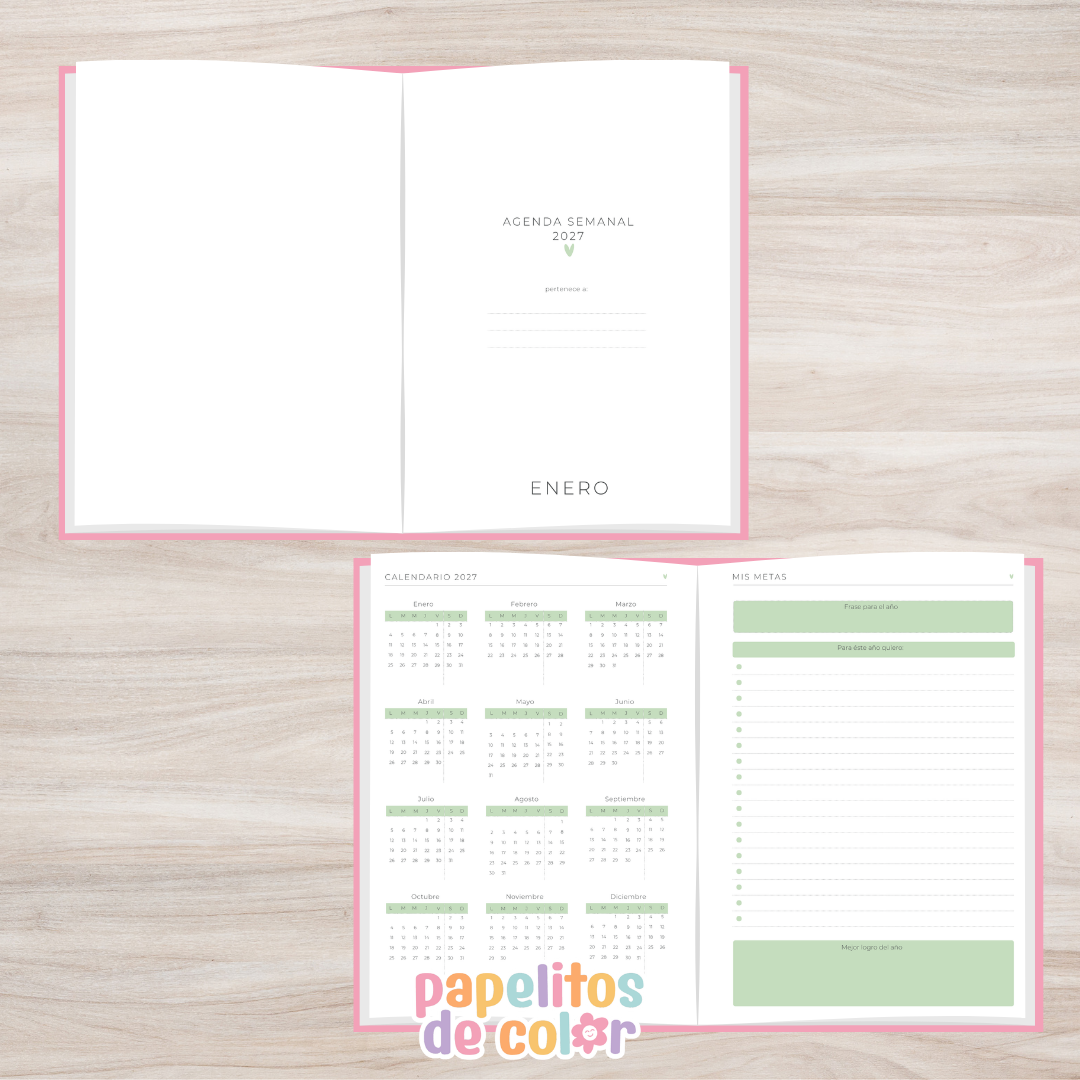 ✨Agenda Perros - Estilo folleto 2027 🐶📚✨