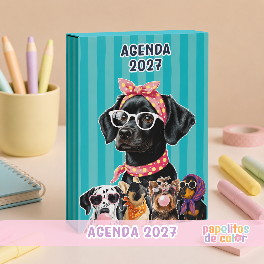 ✨Agenda Perros - Estilo folleto 2027 🐶📚✨
