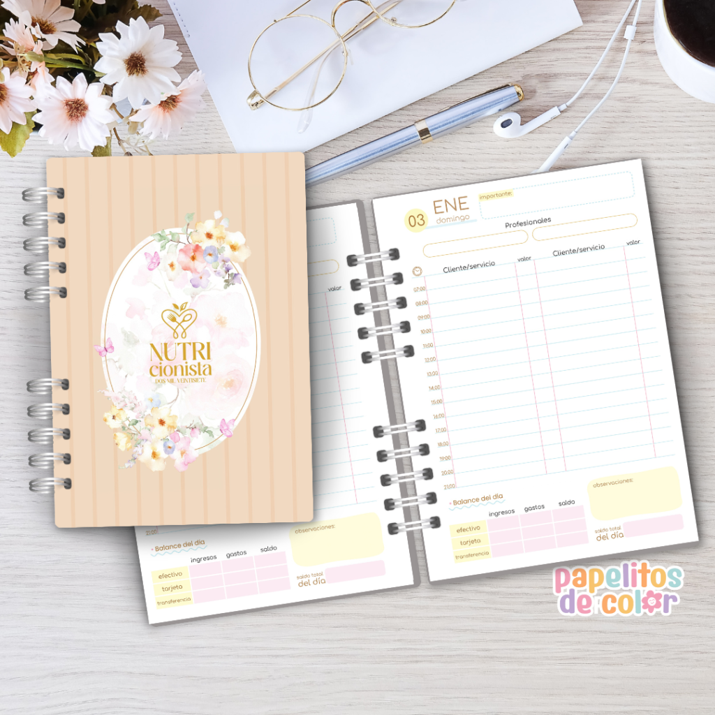 Agenda Profesiones 2027 💼✨ | Diaria con horarios