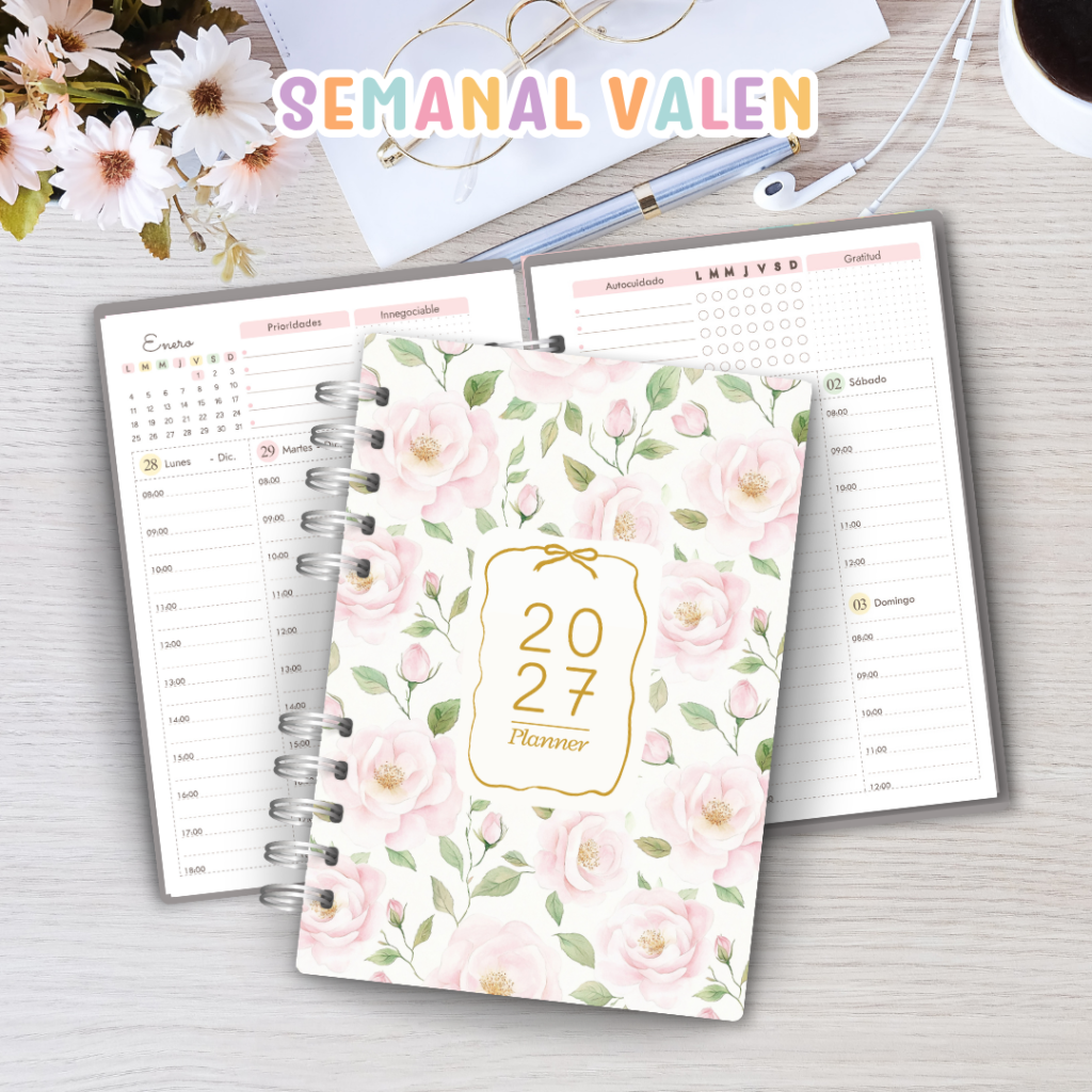 📒 Planner 2027 semanal con horarios