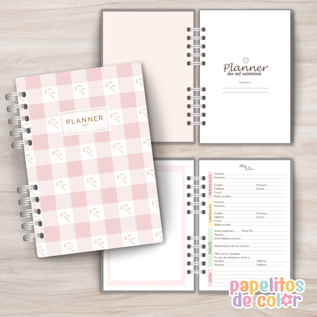 📒 Planner 2027 semanal con horarios