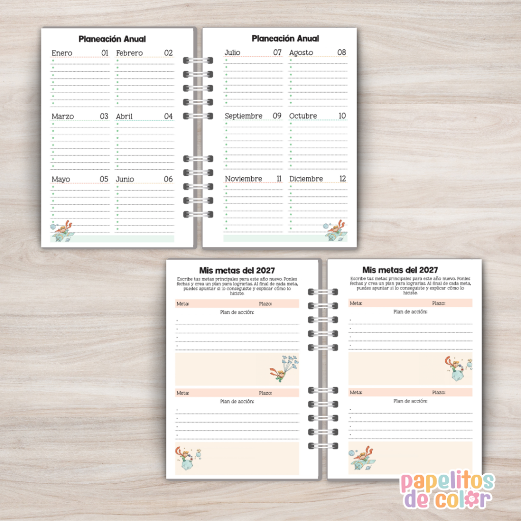 Agenda Semanal Principito 2027 ✨🌟