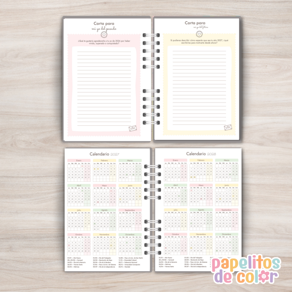 📒 Planner 2027 semanal con horarios