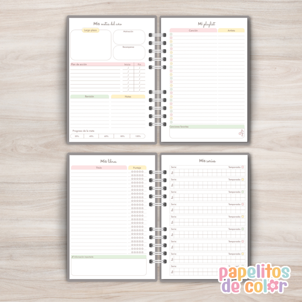 📒 Planner 2027 semanal con horarios