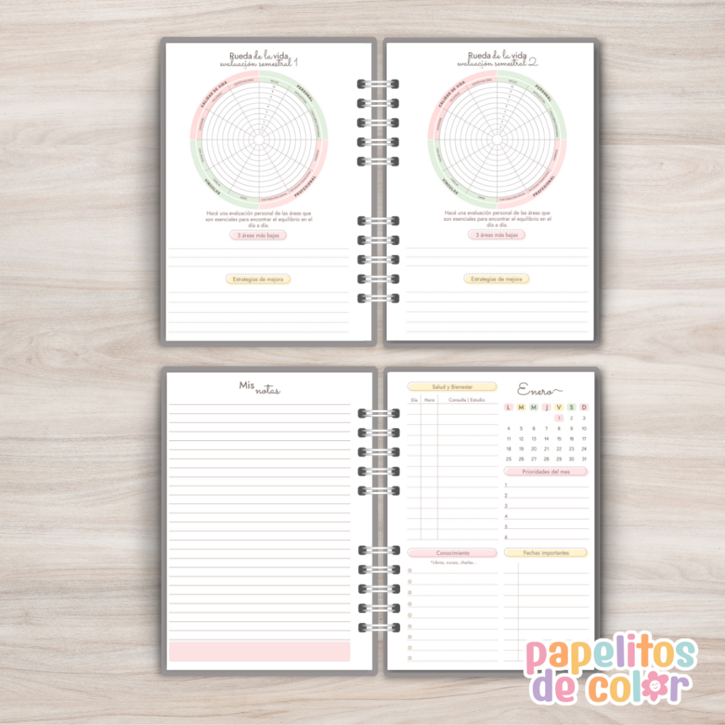 📒 Planner 2027 semanal con horarios