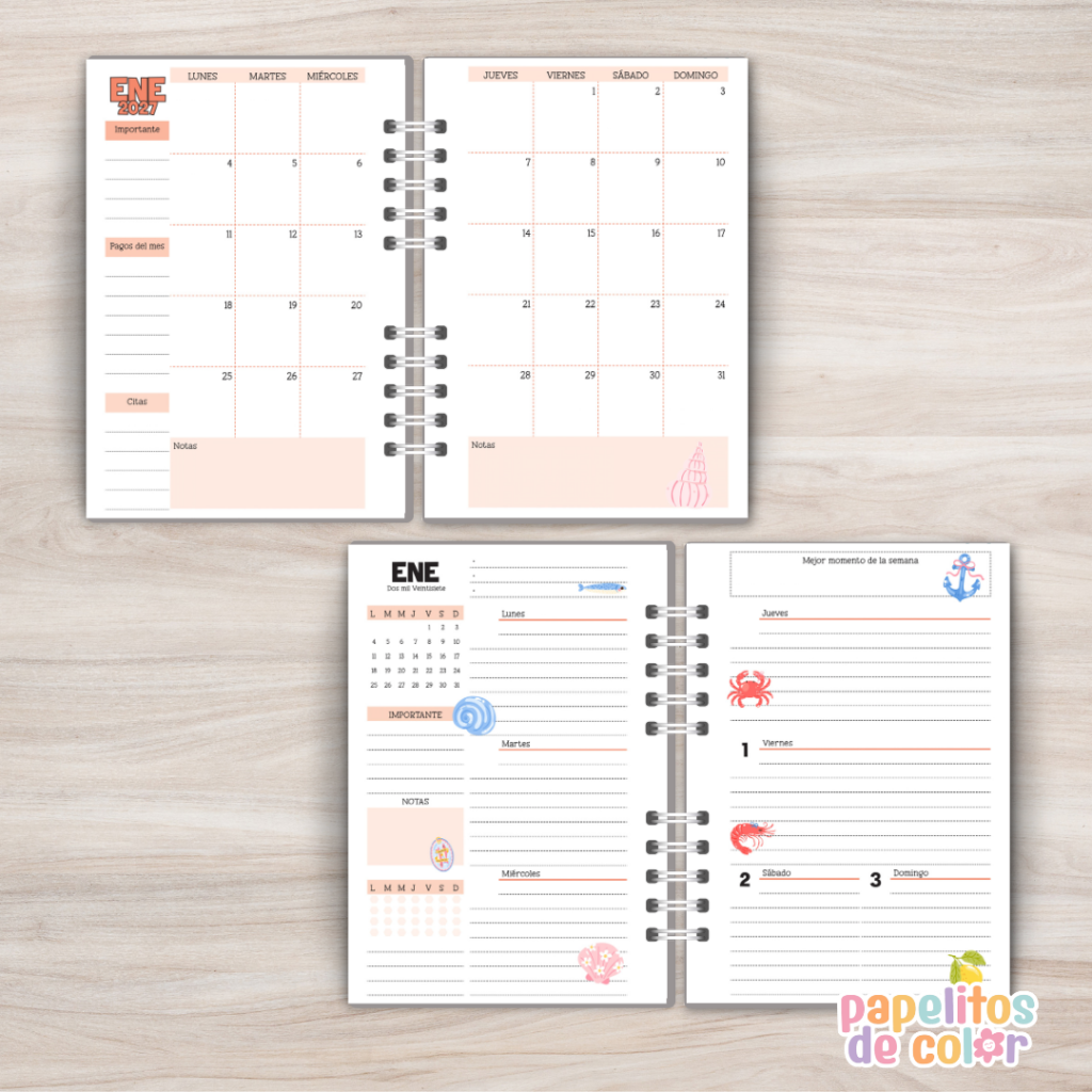 Agenda Semanal Marina 2027 🌊🐚