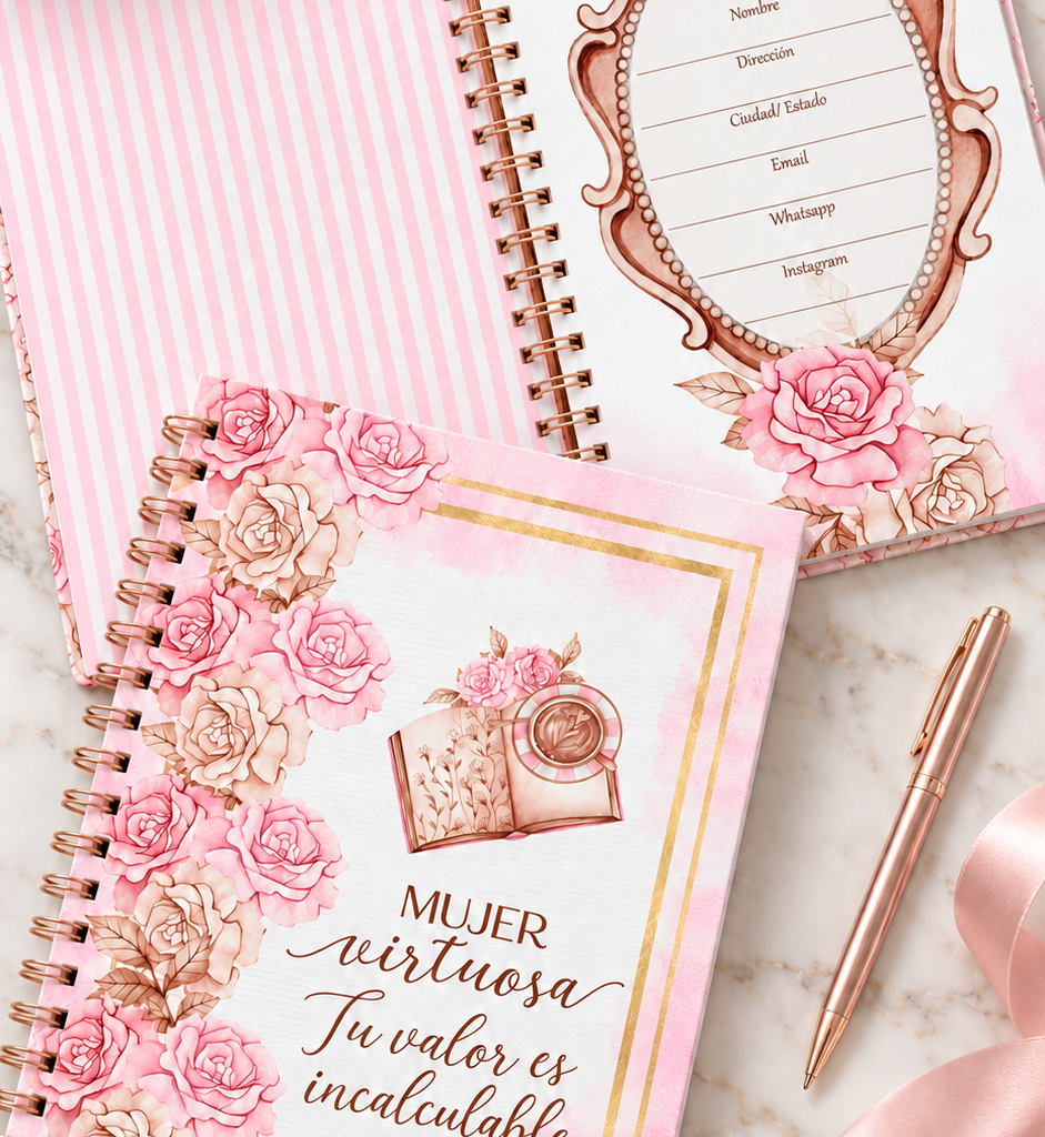 Agenda Rosas 2027 🌹 | 2 días por página